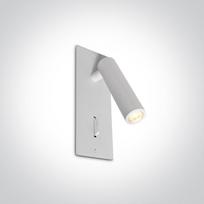 3W LED sieninis šviestuvas- skaitymo lempa, baltas, 3000K