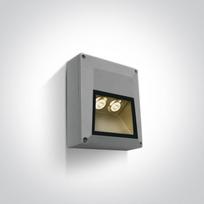 2x1W LED sieninis lauko šviestuvas, baltas, 3000K