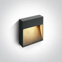 9W LED sieninis šviestuvas, antracito sp., 3000K