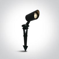3W LED įsmeigiamas sodo šviestuvas, juodas, 3000K
