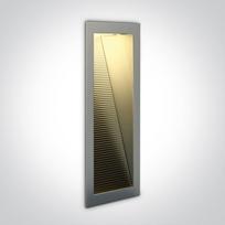 1W LED įleidžiamas sieninis šviestuvas, pilkas, 6000K