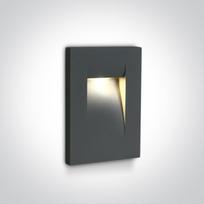 3,6W LED įleidžiamas sieninis lauko šviestuvas, antracito sp., 3000K