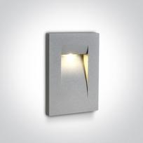 3,6W LED įleidžiamas sieninis lauko šviestuvas, pilkas, 3000K