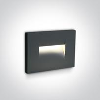 3,6W LED įleidžiamas sieninis lauko šviestuvas, antracito sp., 3000K