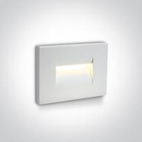 3,6W LED įleidžiamas sieninis lauko šviestuvas, baltas, 3000K