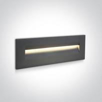 8,5W LED įleidžiamas sieninis lauko šviestuvas, antracito sp., 3000K