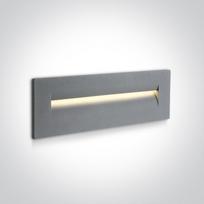 8,5W LED įleidžiamas sieninis lauko šviestuvas, pilkas, 3000K