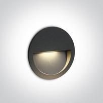 3W LED įleidžiamas sieninis lauko šviestuvas, antracito sp., 3000K