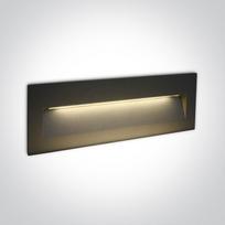 7W LED įleidžiamas sieninis lauko šviestuvas, antracito sp., 3000K