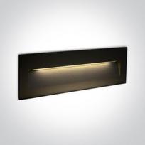 7W LED įleidžiamas sieninis lauko šviestuvas, juodas, 3000K
