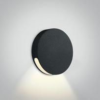 2W LED įleidžiamas sieninis lauko šviestuvas, juodas, 3000K