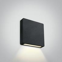 2W LED įleidžiamas sieninis lauko šviestuvas, juodas, 3000K