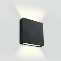 2W LED įleidžiamas sieninis lauko šviestuvas, juodas, 3000K