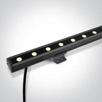 12x1W LED linijinis sienų šviestuvas, pilkas, 3000K