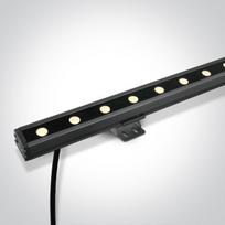 24x1W LED linijinis sienų šviestuvas, pilkas, 3000K