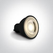 6W LED lemputė, GU10, juoda, 3000K