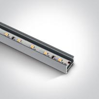 Profilis su baltu dangteliu, 2m, su 2 poromis užbaigimų ir 6 vnt. tvirtinimo spaustukų. Tinkama LED juostoms 12 mm