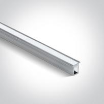 Įleidžiamas profilis su baltu difuzoriumi, 2m. Komplektuojama su 2 poromis užbaigimų. Tinkama 7823, 7833 ir LED juostoms 5 mm.