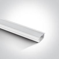 Įleidžiamas profilis su baltu difuzoriumi, 2m. Komplektuojama su 2 poromis užbaigimų. Tinkama 7820, 7821 ir LED juostoms 12 mm.