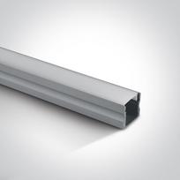 Paviršinis profilis su baltu difuzoriumi, 2m, su 2 poromis užbaigimų ir 6 vnt. tvirtinimo spaustukų. Tinka LED juostoms 12 mm.