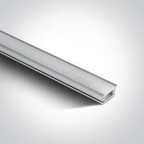 Įleidžiamas profilis su baltu difuzoriumi, IP68, 2m, su 2 poromis užbaigimų. Tinka 7820, 7821, 7829 ir LED juostoms 8mm.