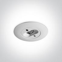 2W LED įleidžiamas avarinis šviestuvas, baltas, 6000K