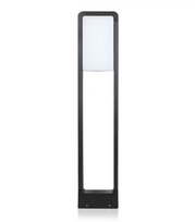 10W LED pastatomas šviestuvas V-TAC, 3000K, IP65, juodas, aukštis 80cm