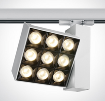 30W COB LED bėgelio šviestuvas MIRROR SQUARE, 3000K, baltas