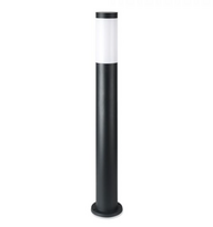 Pastatomas lauko šviestuvas V-TAC, E27, nerūdijantis plienas, IP44, 80cm aukščio, juodas