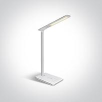 5W stalinis šviestuvas su USB lizdu, baltas, dimeriuojamas, 2700K-6000K