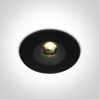 6W LED įleidžiamas šviestuvas, juodas, 3000K, IP65