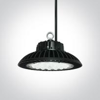 100W LED sandėlio šviestuvas UFO, juodas, 4000K. Komplektuojama su maitinimo šaltiniu.