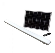 18W LED linijinis šviestuvas, 120cm, baltas, 3000-6400K, IP65, valdomas, su saulės baterija ir judesio davikliu