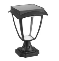 2W LED pastatomas lauko šviestuvas, juodas, su saulės baterija, IP44