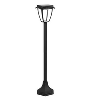 2W LED pastatomas lauko šviestuvas, juodas, 3000/6000K, su saulės baterija, IP44