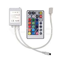 Infraraudonųjų spindulių valdiklis su nuotolinio valdymo pultu, skirtas 3in1+RGB LED juostai, 28 mygtukai