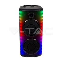 600W įkraunama kolonėlė su mikrofonu, nuotolinio valdymo pulteliu, RGB LED