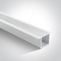 LED įleidžiamas profilis, baltas, 2m