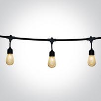 1W LED girlianda, 12xLEDs, IP67, 8,5m, su saulės baterija