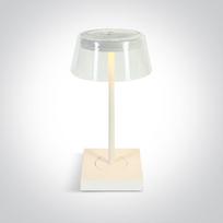 2,5W LED įkraunamas stalo šviestuvas, baltas, 2700K, IP65, dimeriuojamas