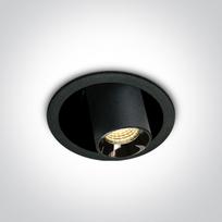 6W LED įleidžiamas reguliuojamas šviestuvas, juodas, 3000K
