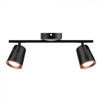 2x5W LED paviršinis šviestuvas, juodas, 4000K