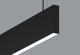57W LED pakabinamas linijinis šviestuvas PROFILITE 35, juodas, 3000K