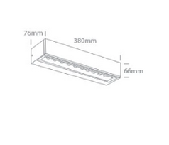 2x10W sieninis lauko šviestuvas, baltas, 3000K, IP65