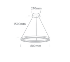 60W LED pakabinamas šviestuvas, baltas, 3000K