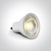 6W LED COB lemputė, GU10, 3000K, dimeriuojama, gali šviesti 3h avariniu režimu