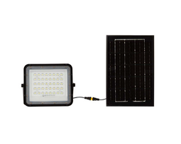 6W LED prožektorius su saulės baterija, juodas, 6400K