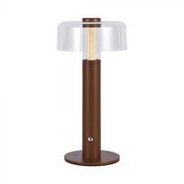 1W LED įkraunamas stalinis šviestuvas, rudas, 3000K, dimeriuojamas