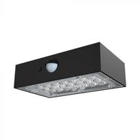 3W LED paviršinis šviestuvas su saulės baterija ir judesio davikliu, juodas, 3000/4000K