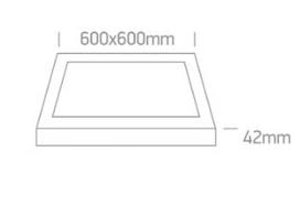 40W LED paviršinė panelė, balta, 60x60cm, CCT